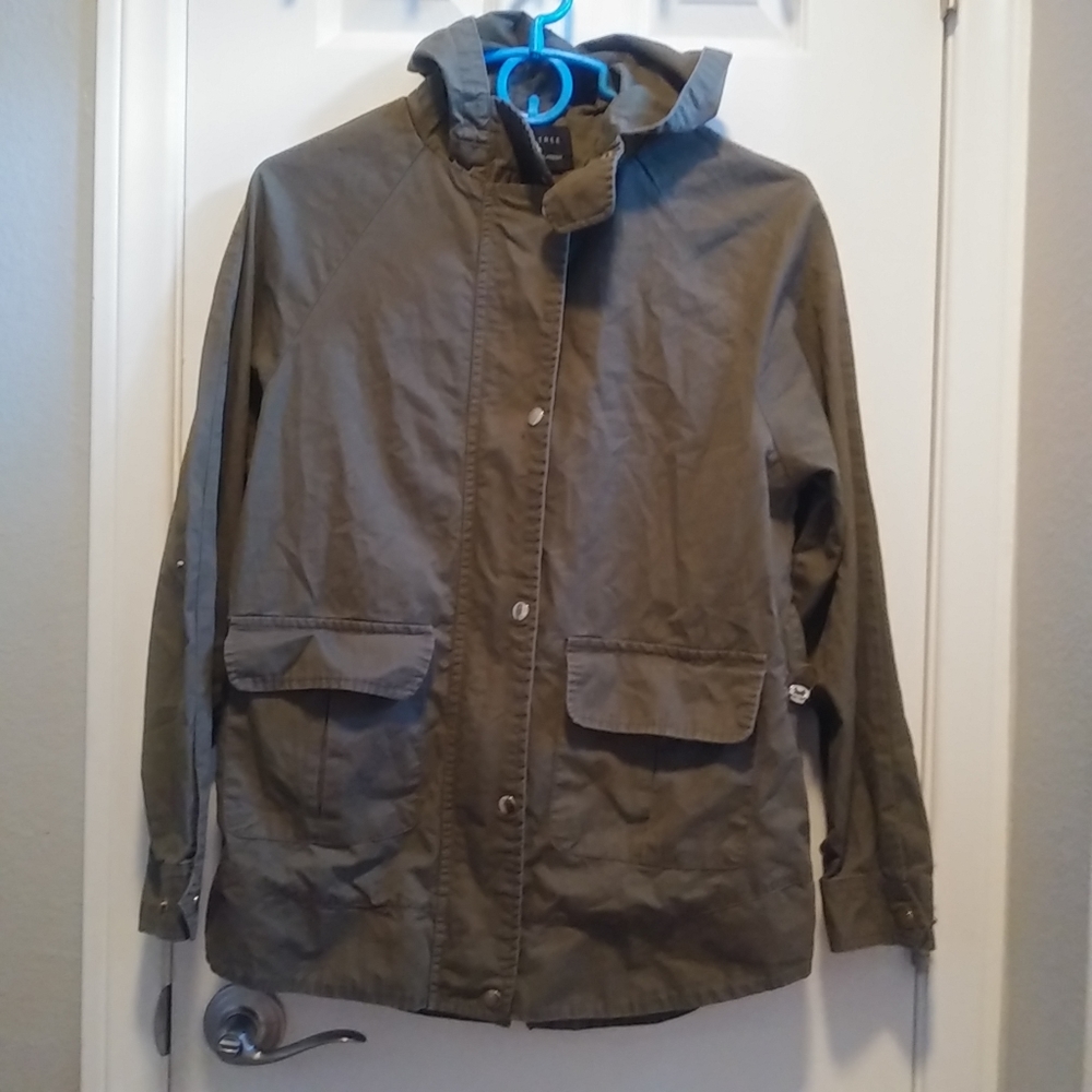 Love tree olive green utility/cargo jacket